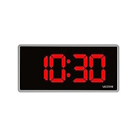 Valcom V-D2425B - clock - rectangular - quartz - wall mountable - 10.31 in x 4.69 in