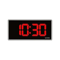 Valcom V-D2425B - clock - rectangular - quartz - wall mountable - 10.31 in