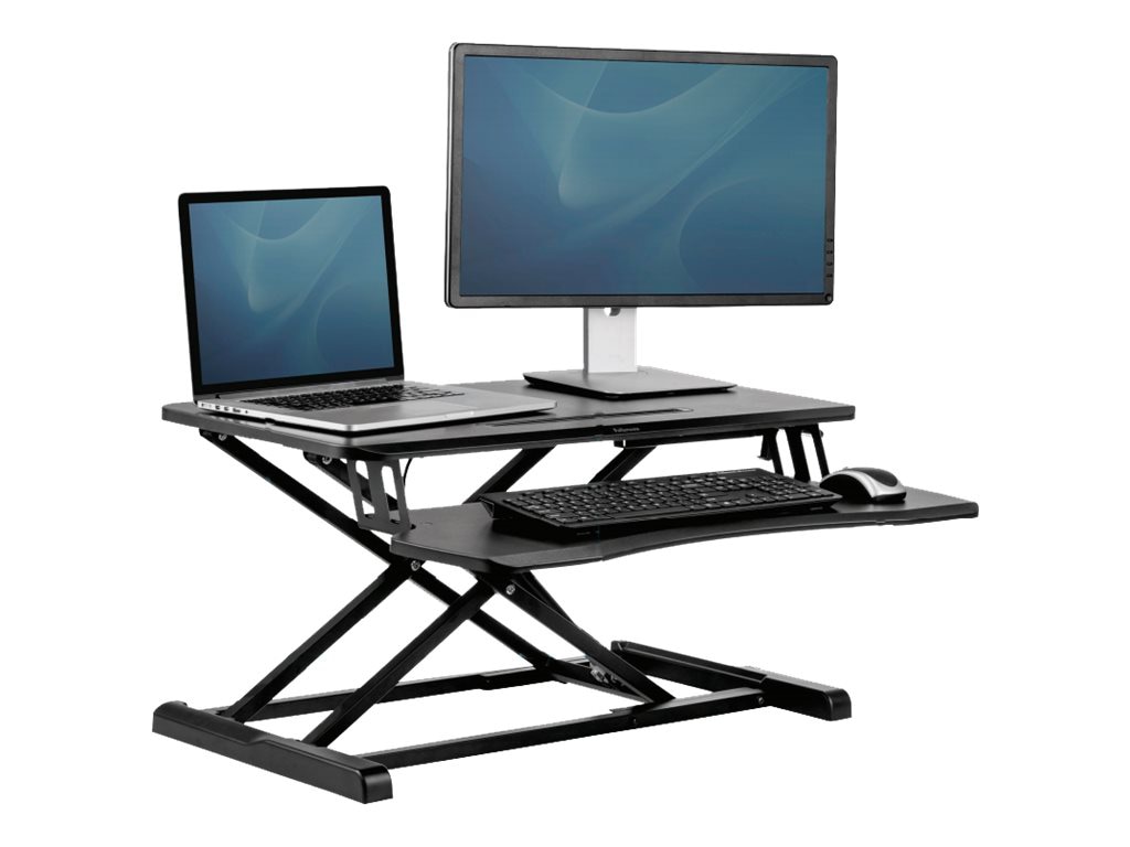 Fellowes Corsivo - standing desk converter - rectangular - black