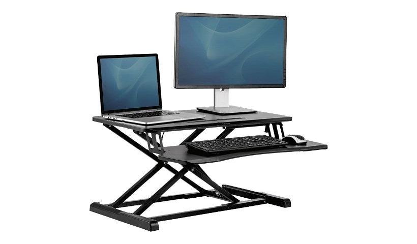 Fellowes Corsivo - standing desk converter - rectangular - black