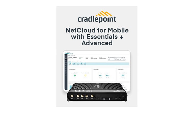 Cradlepoint NetCloud Mobile Essentials + Advanced Package - subscription license (3 years) - 1 license - with IBR1700
