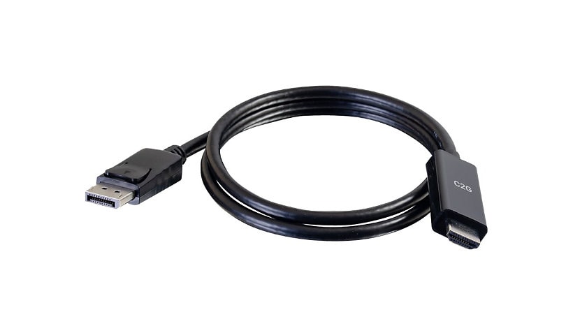 C2G 10ft DisplayPort to HDMI Cable - DP to HDMI Adapter Cable - DisplayPort 1.2 HDMI 2.0 - 4K 60Hz - M/M - adapter cable