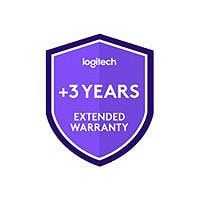 Logitech Extended Warranty - contrat de maintenance prolongé - 3 années - pour solution Logitech pour salle moyenne avec Tap et Rally