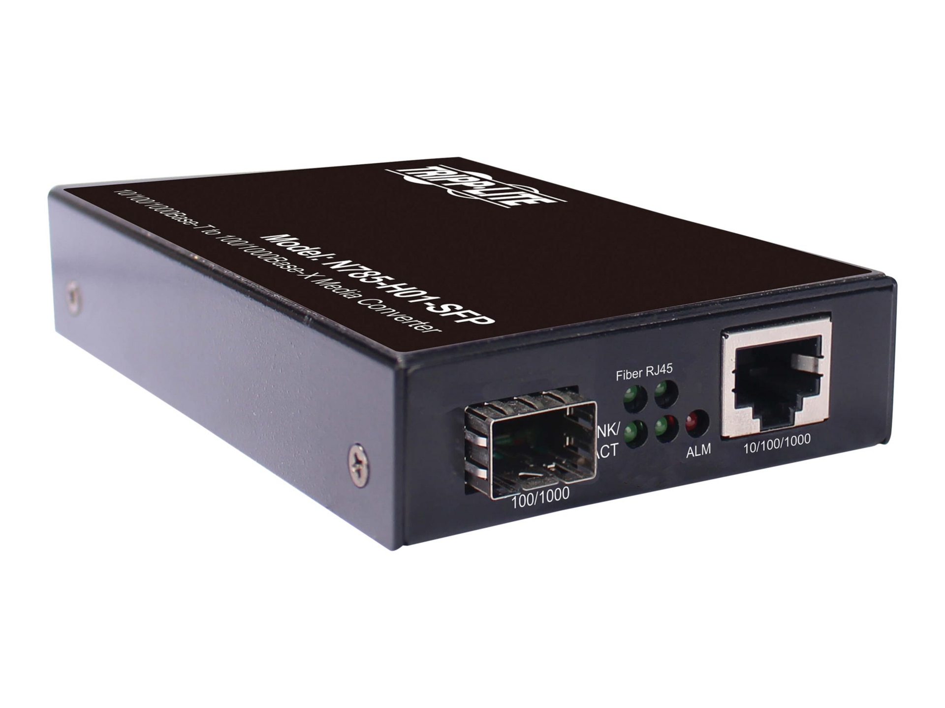 Tripp Lite Hardened Gigabit Copper to Fiber Media Converter - 10/100/1000 Mbps, RJ45/SFP, -10° to 60°C - fiber media