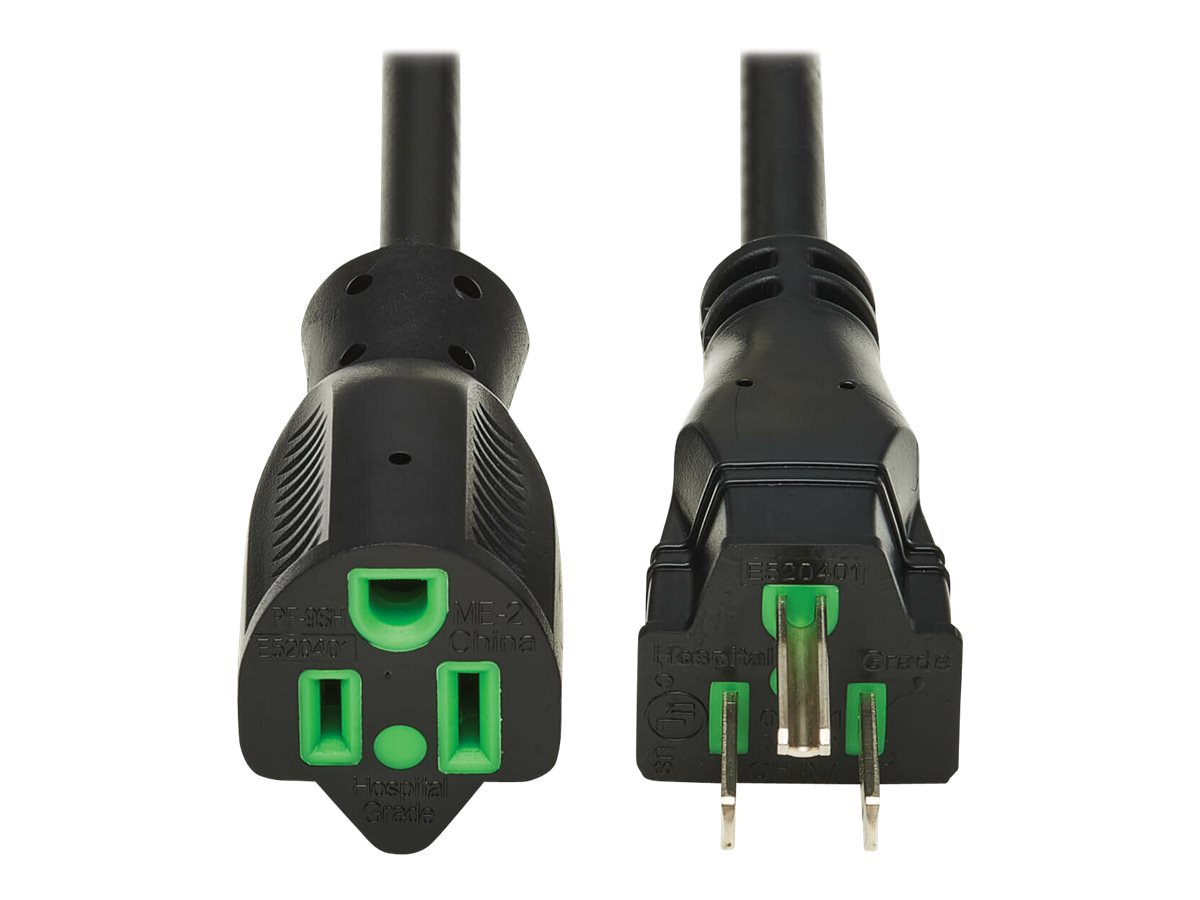 Tripp Lite Safe-IT Power Cord Hospital Medical Grade 5-15P 5-15R 10ft Cord
