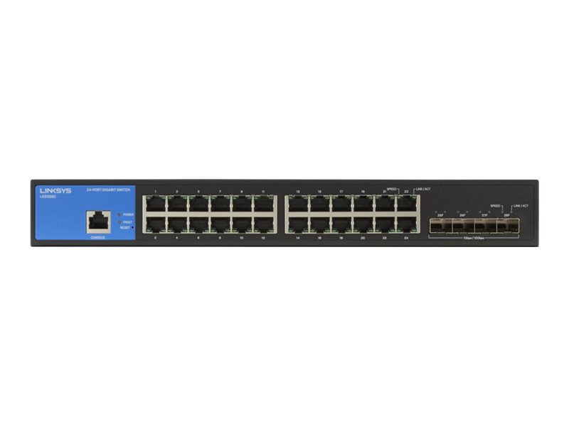 Linksys Business LGS328C - switch - 24 ports - smart - rack-mountable - TAA Compliant