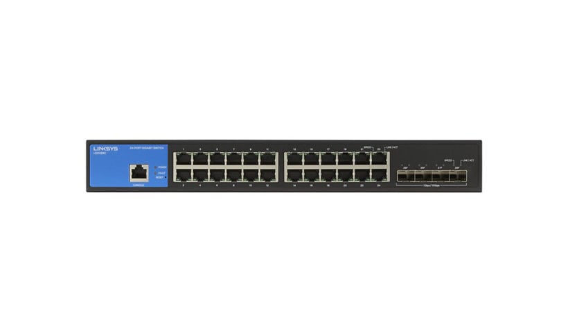 Linksys Business LGS328C - switch - 24 ports - smart - rack-mountable - TAA Compliant