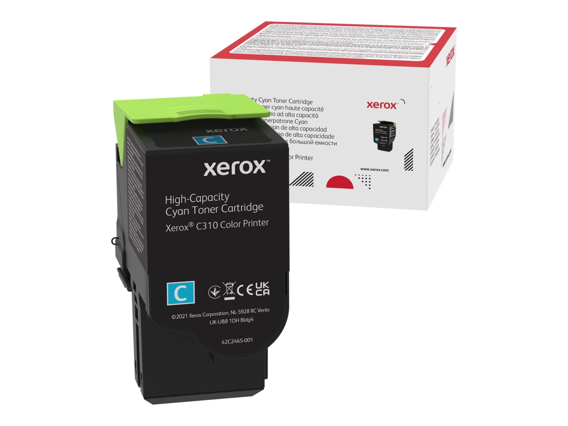 Xerox - haute capacité - cyan - original - cartouche de toner
