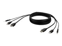 Belkin Secure KVM Combo Cable - video / USB / audio cable - TAA Compliant -
