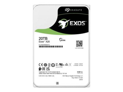 Seagate Exos X20 ST20000NM007D - hard drive - 20 TB - SATA 6Gb/s