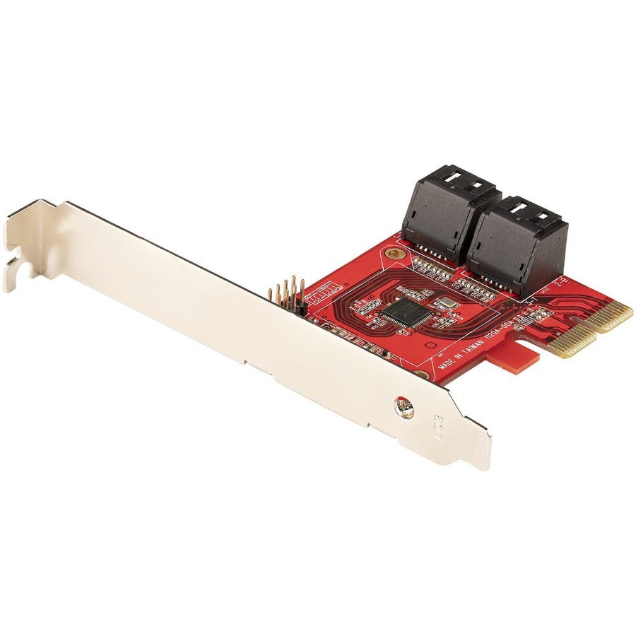 StarTech.com SATA PCIe Card, 4 Port PCIe SATA Expansion Card, 6Gbps, Non-RAID, PCIe/SATA Converter