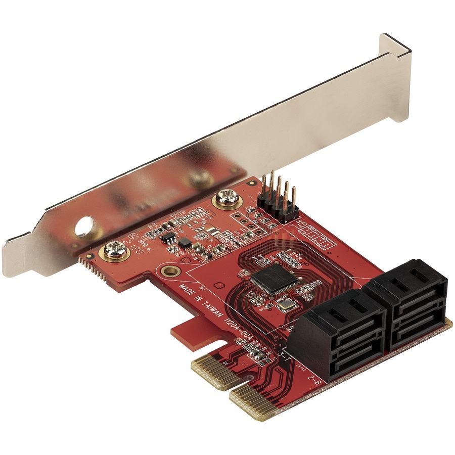 Thumbnail 3 of 10 for StarTech.com 4-Port SATA PCIe Card, SATA Expansion Card, 6Gbps, Stacked Connectors, Non-RAID, PCI Express to SATA TAA