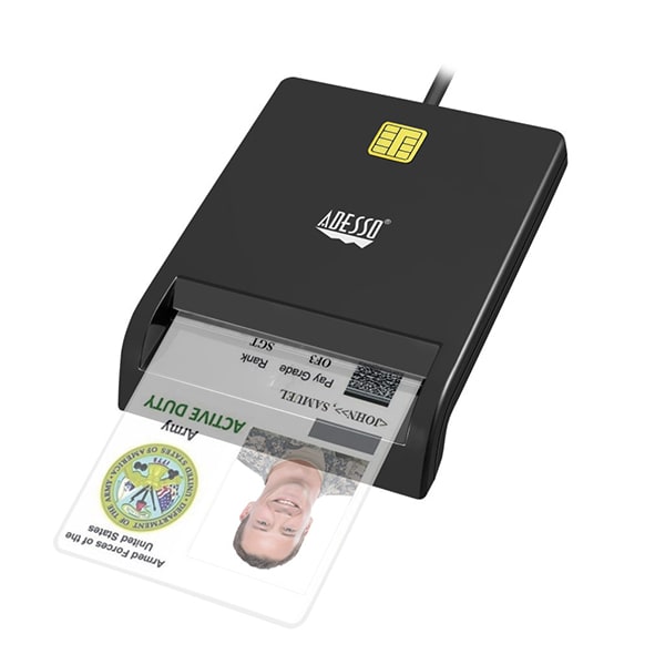 Adesso SCR-100 CAC Smart Card Reader - TAA Compliant