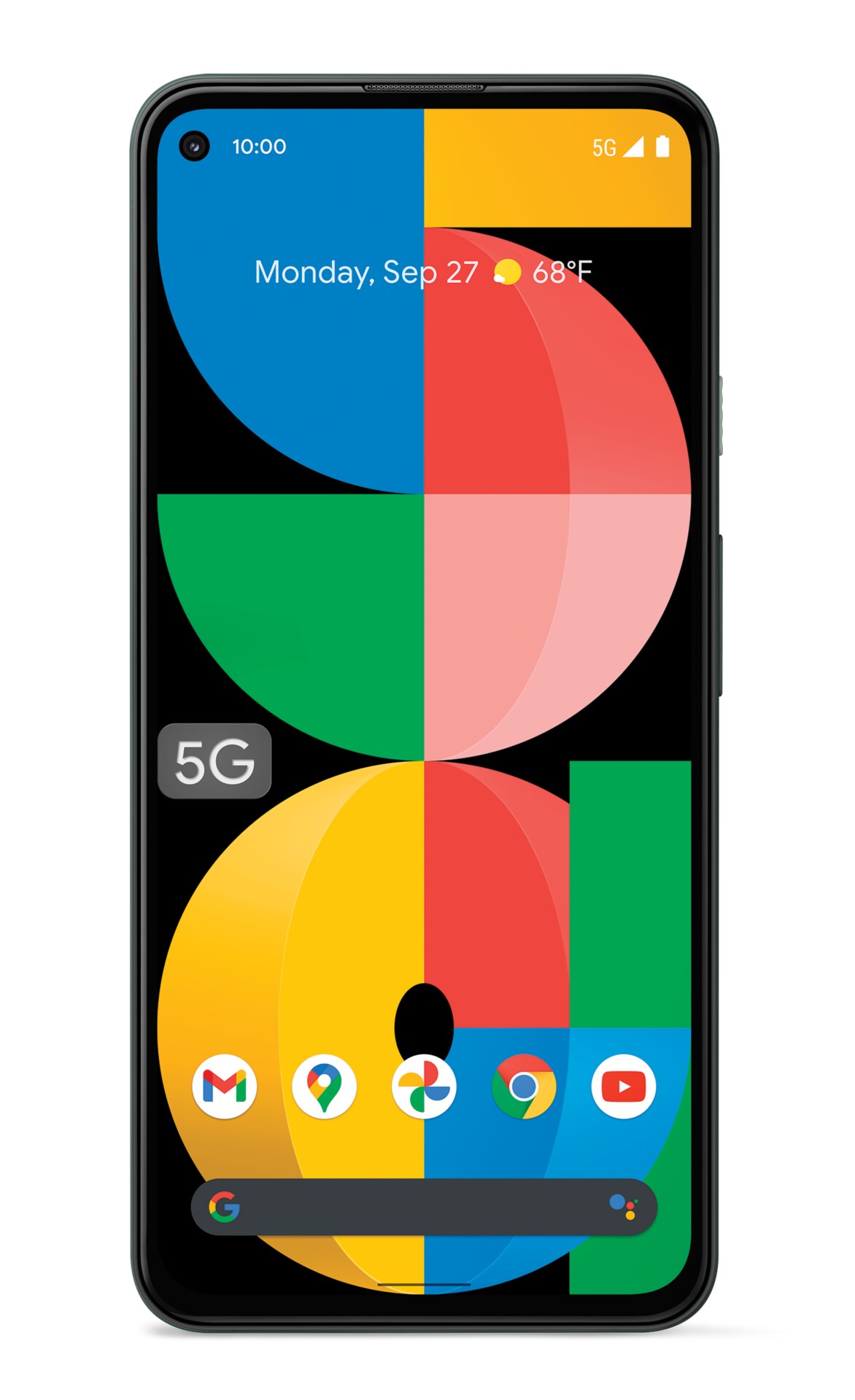 Google Pixel 5a with 5G - mostly black - 5G smartphone - 128 GB - CDMA / GS