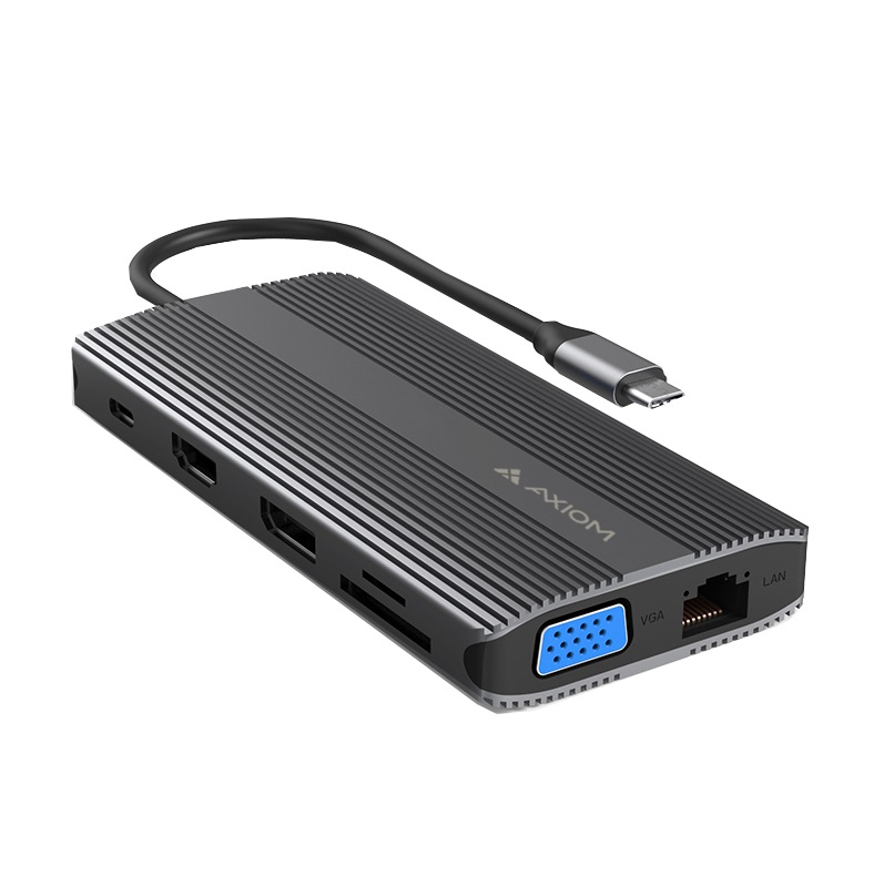 Axiom 3' 12-in-1 USB-C Multiport Hub Adapter