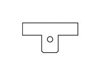 Transition Networks Flat Small DIN Rail Mount Bracket 3.1"