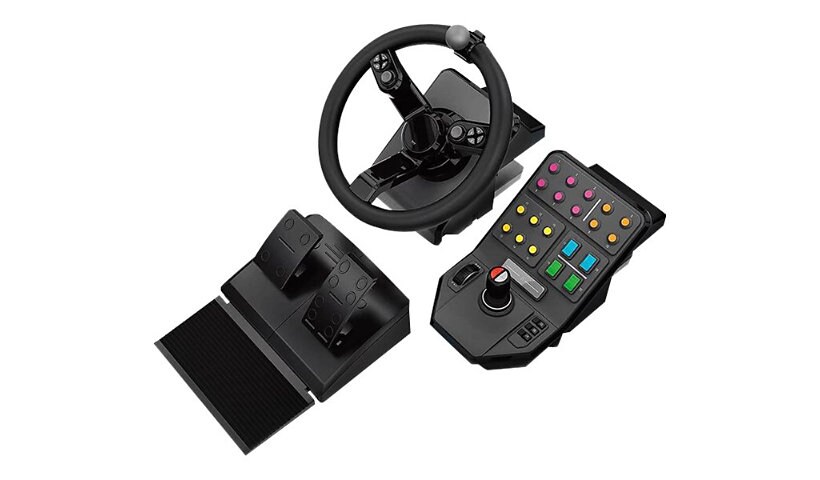 Logitech Heavy Equipment Bundle - wheel and pedals set - wired