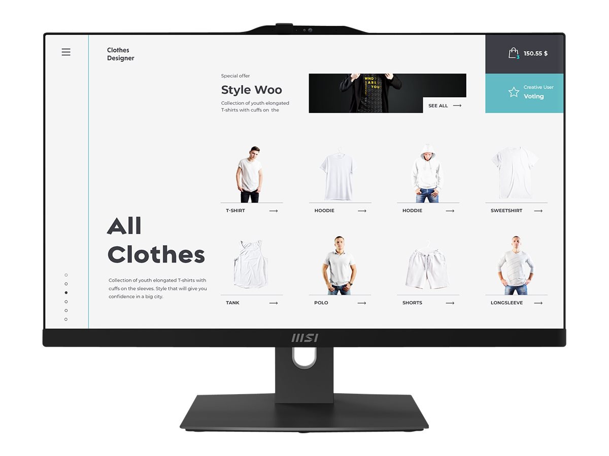 MSI Modern AM242TP 11M Modern AM242TP 11M-872US All-in-One Computer - Intel Core i7 11th Gen i7-1165G7 Quad-core (4