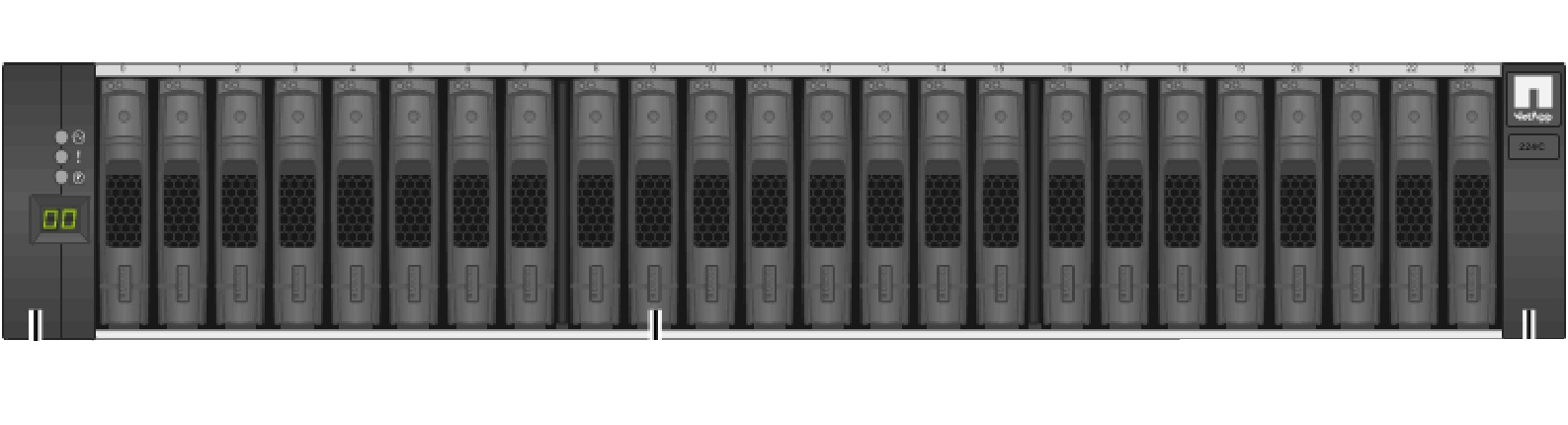 NetApp DE224C Drive Shelf with EF300 Expansion Shelf