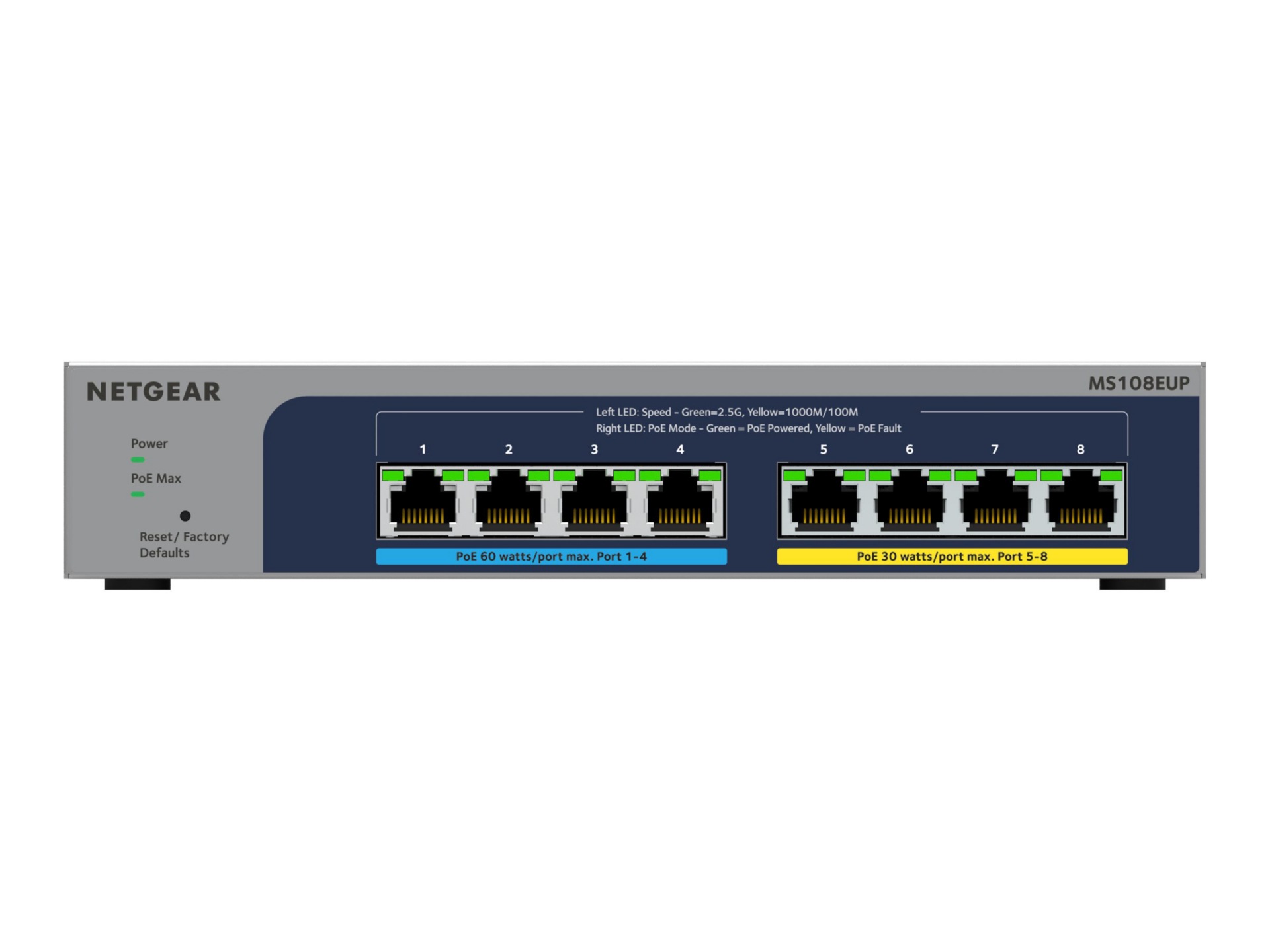 Thumbnail 2 of 19 for Netgear 8-port Ultra60 PoE++ Multi-Gigabit (2.5G) Ethernet Plus Switch