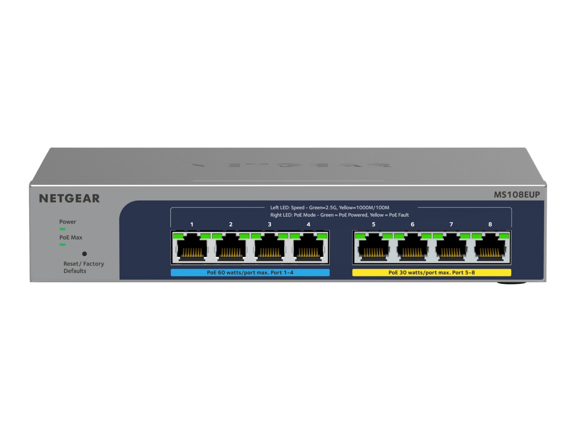 Thumbnail 3 of 19 for Netgear 8-port Ultra60 PoE++ Multi-Gigabit (2.5G) Ethernet Plus Switch