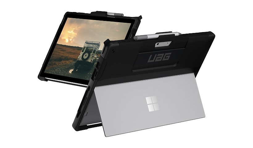 UAG Rugged Case for Microsoft Surface Pro 8 w/ Handstrap - Scout Black - back cover for tablet