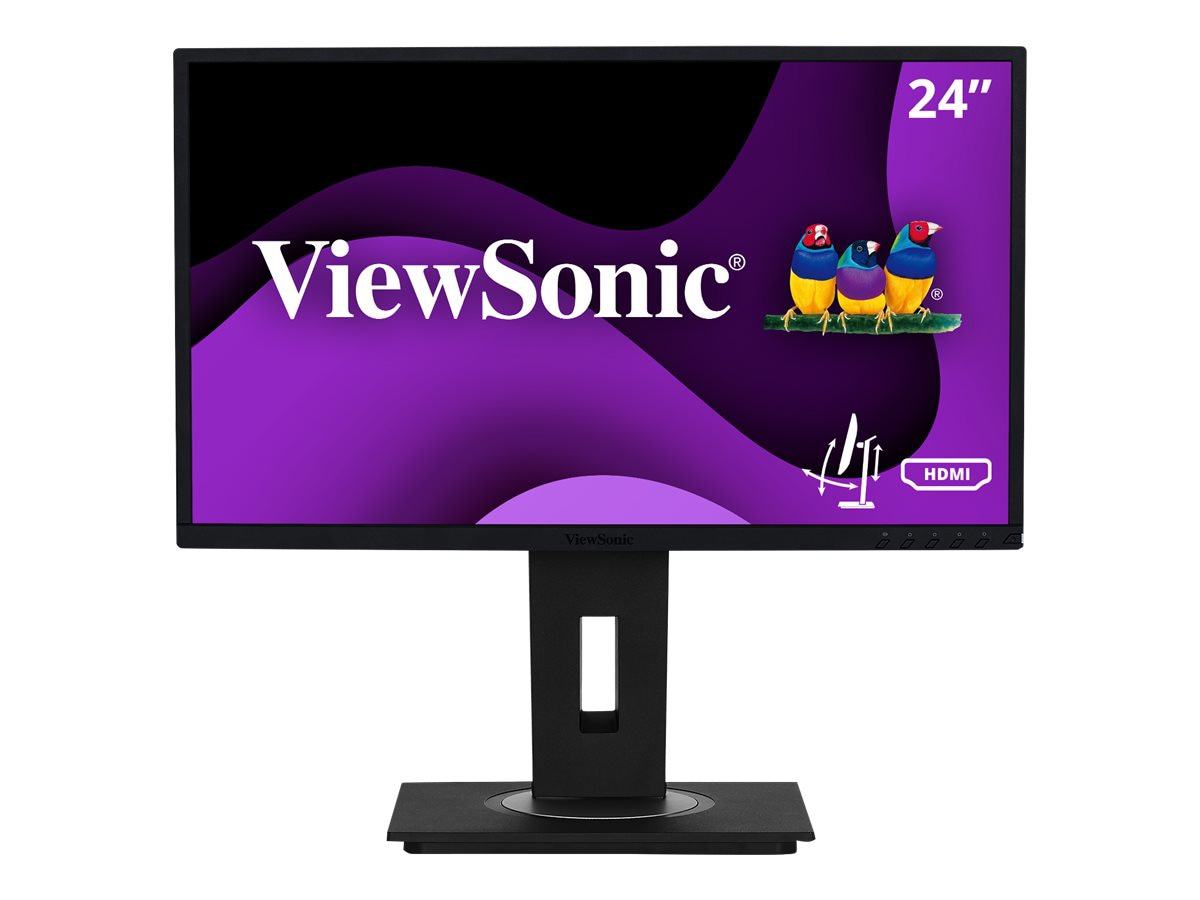 ViewSonic Ergonomic VG2448a - 1080p IPS Monitor with HDMI, DisplayPort, USB, VGA, and 40 Degree Tilt - 250 cd/m² - 24"