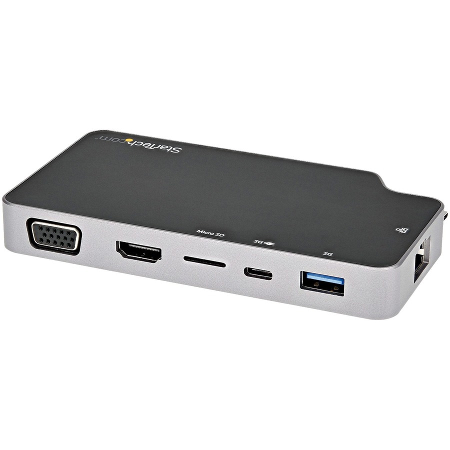 StarTech.com USB C Multiport Adapter - USB-C to 4K HDMI or VGA/100W PD Pass Through/10Gbps USB/GbE