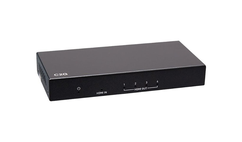 C2G 4-Port HDMI Distribution Amplifier Splitter - 4K 60Hz - HDR - 7.1 Audio