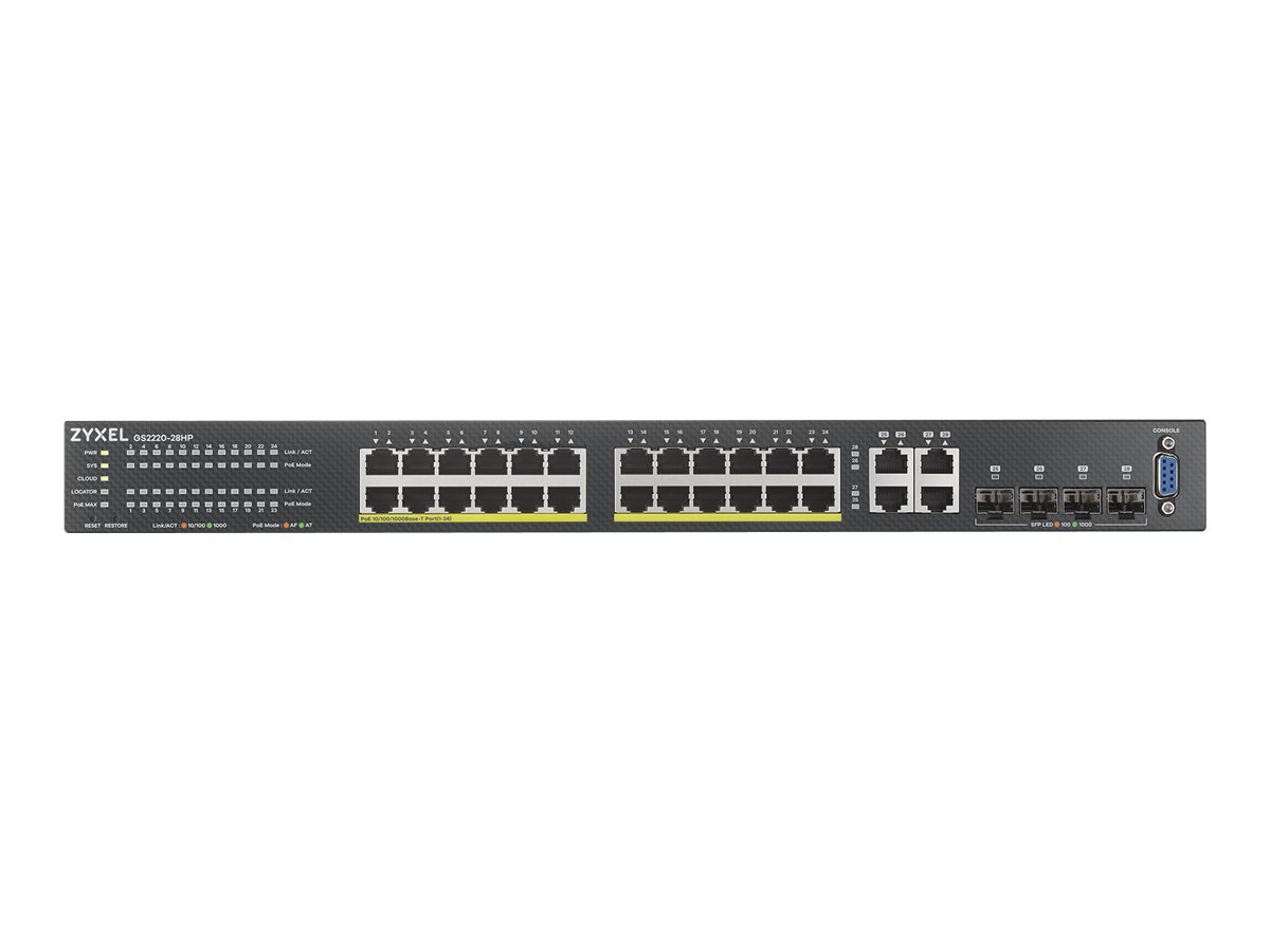 Zyxel GS2220-28HP - switch - 24 ports - managed - rack-mountable