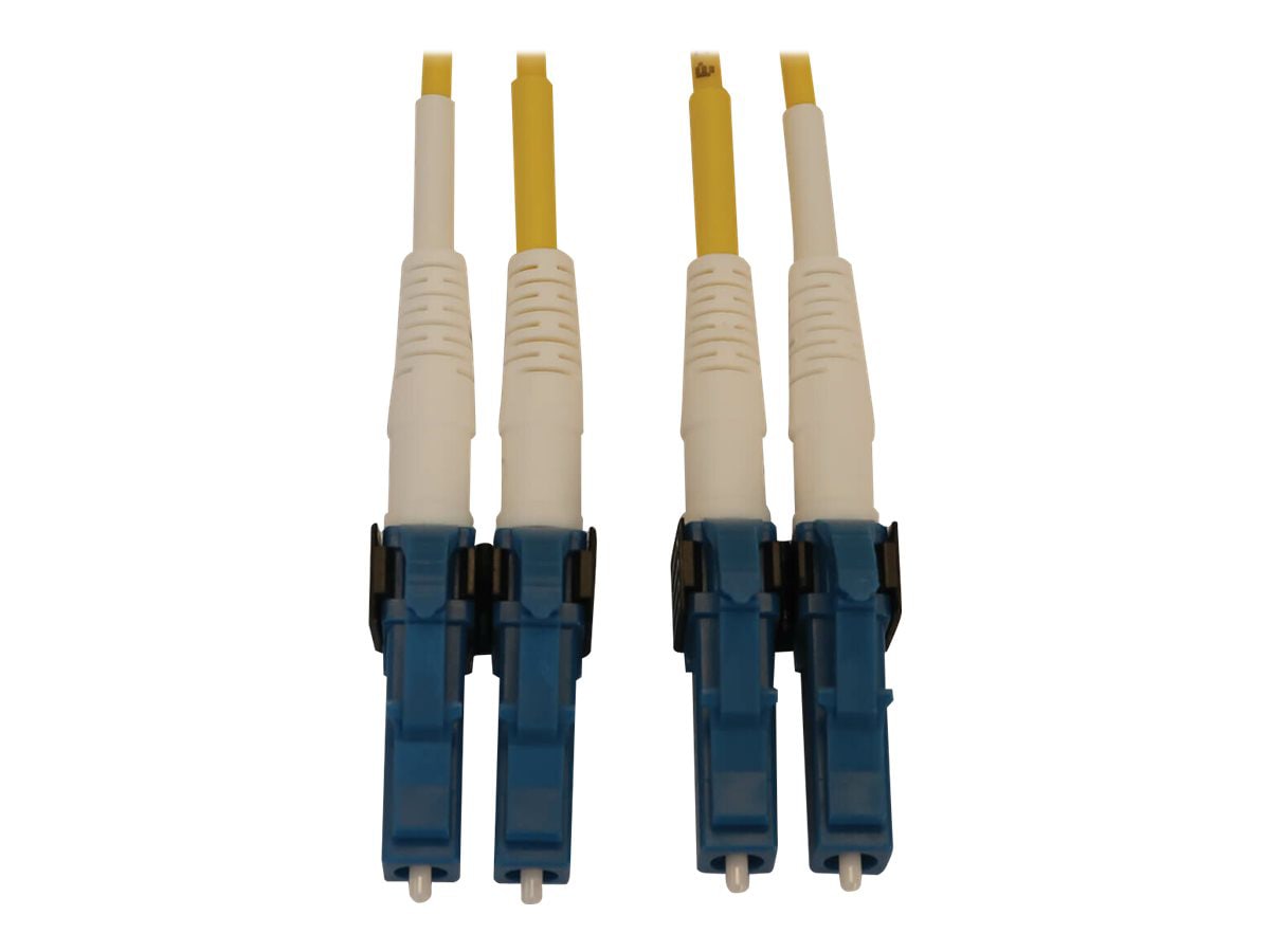 Eaton Tripp Lite Series 400G Duplex Singlemode 9/125 OS2 Switchable Fiber Optic Cable (LC/UPC M/M), LSZH, Yellow, 1 m