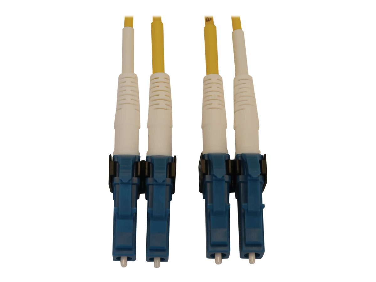 Eaton Tripp Lite Series 400G Duplex Singlemode 9/125 OS2 Switchable Fiber Optic Cable (LC/UPC M/M), LSZH, Yellow, 3 m