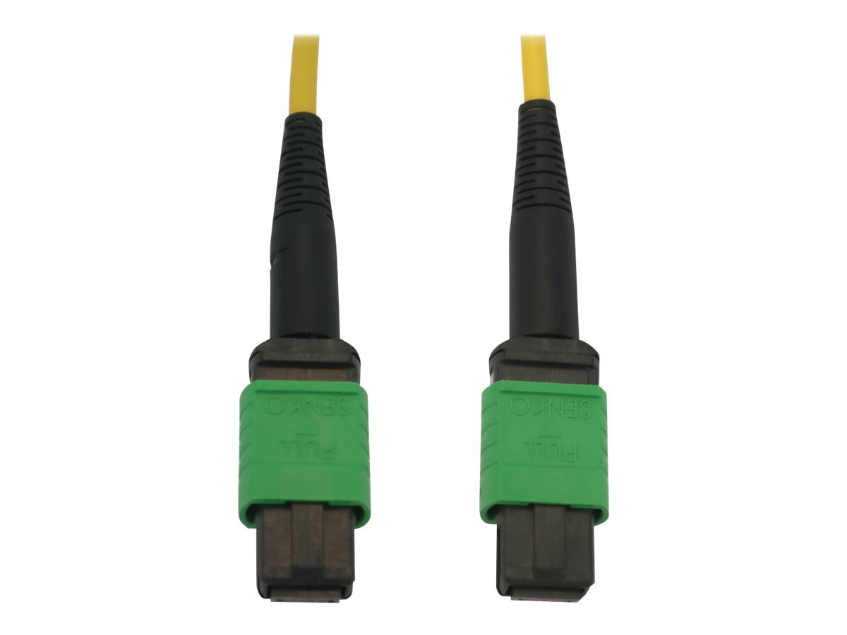 Eaton Tripp Lite Series 40/100G Singlemode 9/125 OS2 Fiber Optic Cable (12F MTP/MPO-APC F/F), LSZH, Yellow, 1 m (3.3