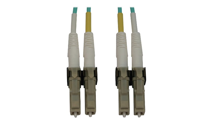 Eaton Tripp Lite Series 400G Multimode 50/125 OM3 Switchable Fiber Optic Cable (Duplex LC-PC M/M), LSZH, Aqua, 2 m (6.6