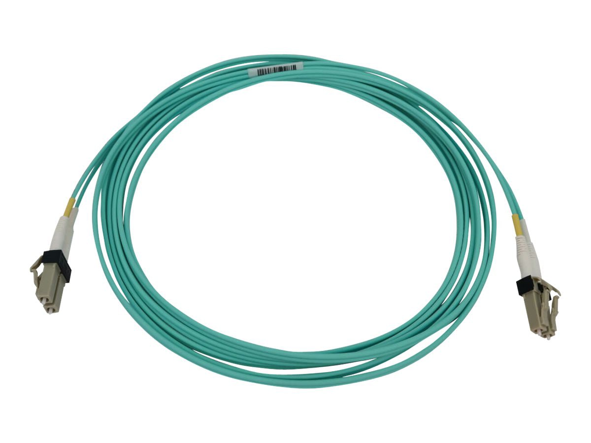 Eaton Tripp Lite Series 400G Multimode 50/125 OM3 Switchable Fiber Optic Cable (Duplex LC-PC M/M), LSZH, Aqua, 3 m (9.8