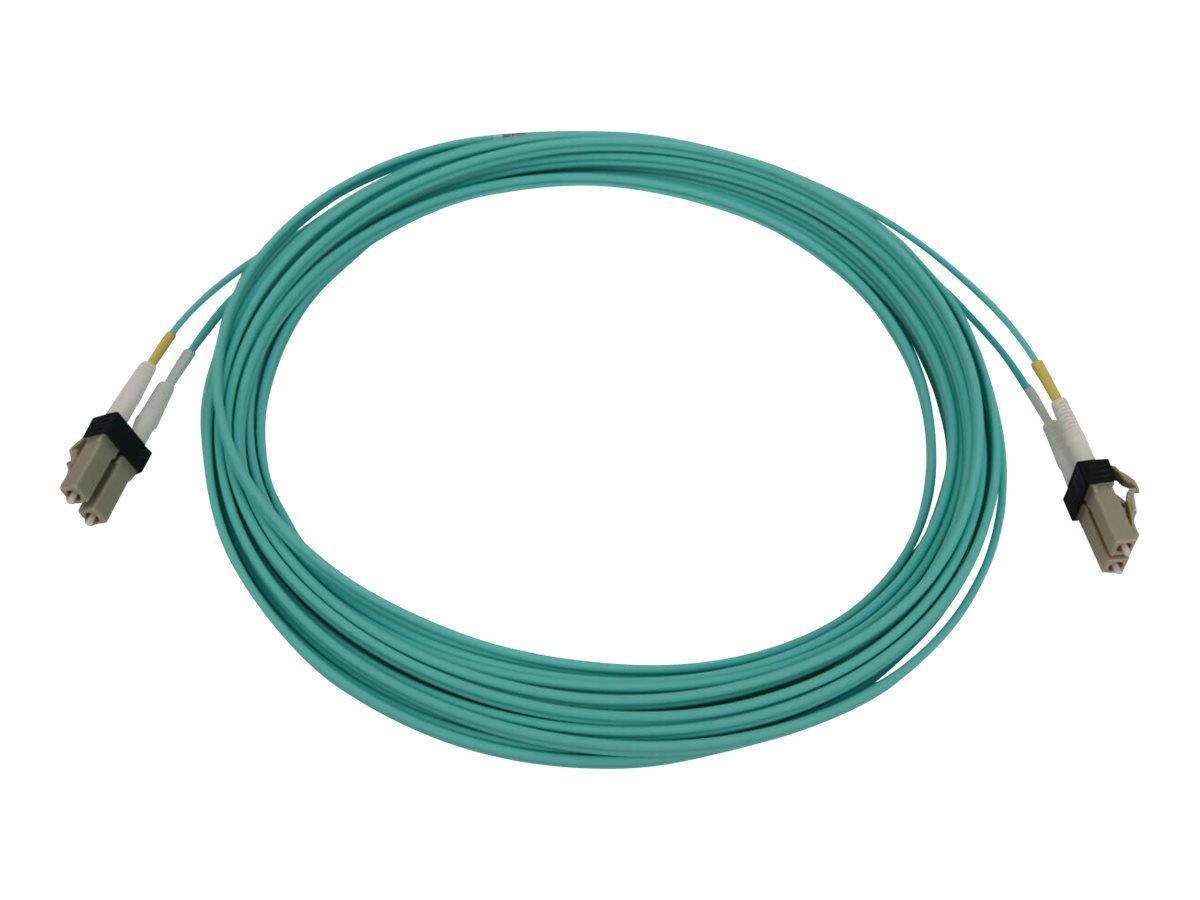 Tripp Lite 400G Multimode 50/125 OM3 Switchable Fiber Optic Cable (Duplex LC-PC M/M), LSZH, Aqua, 6 m (19.7 ft.) -