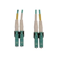 Eaton Tripp Lite Series 400G Multimode 50/125 OM4 Switchable Fiber Optic Cable (Duplex LC-PC M/M), LSZH, Aqua, 7 m (23