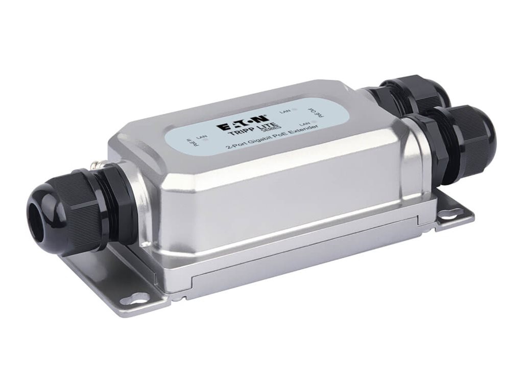 Eaton Tripp Lite Series 2-Port Gigabit Ethernet PoE+ Extender/Repeater - Cat5e/6/6a, 95W, IP67, IK10, 328 ft. (100 m)