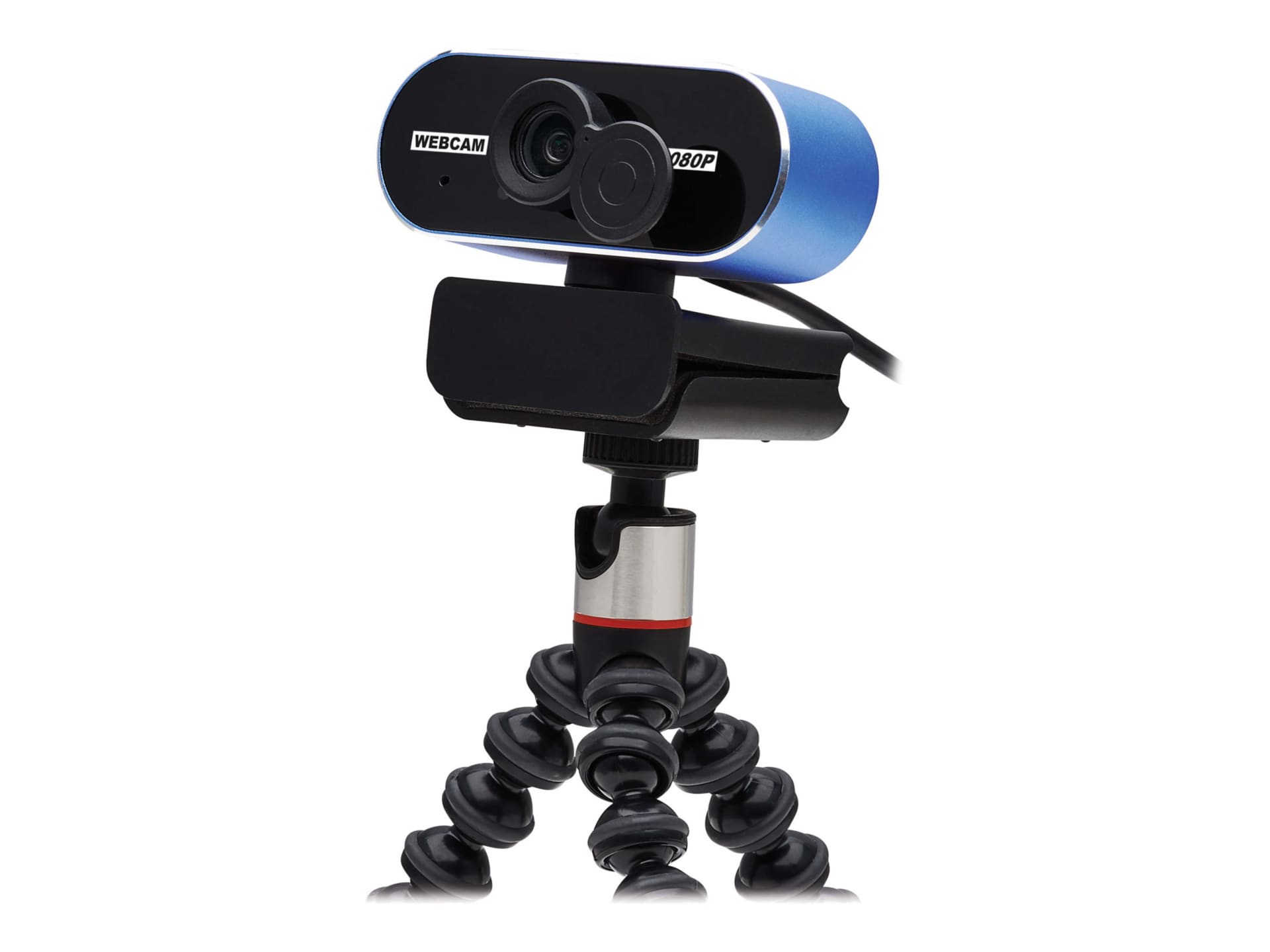Tripp Lite USB Webcam with Microphone, Lens Cover and LEDs for Laptops and Desktop PCs 1080p HD - webcam