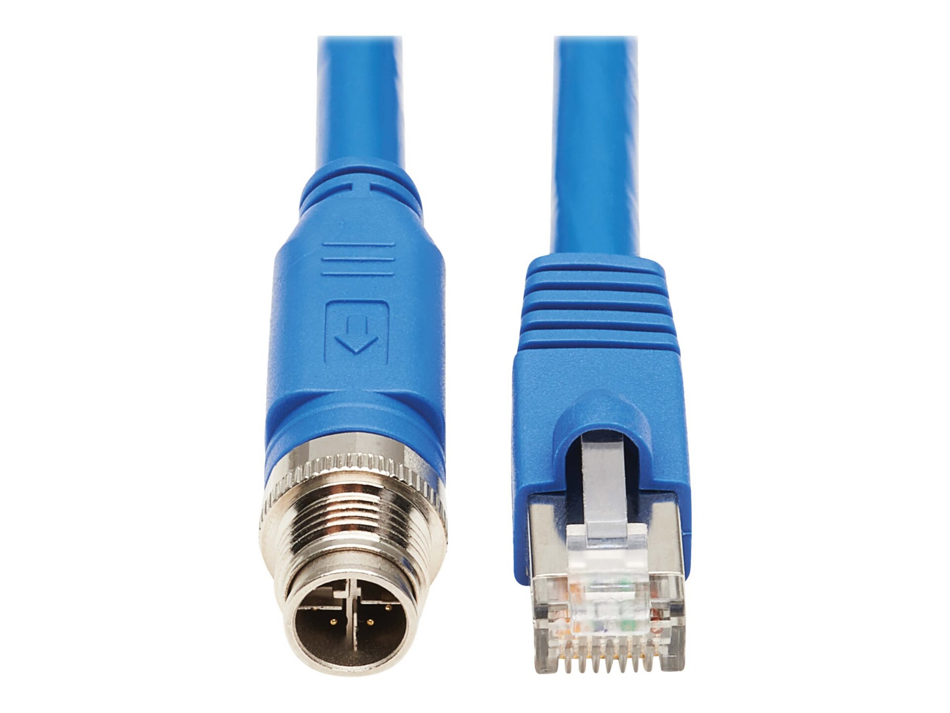 Tripp Lite Ethernet Cable Shielded M12 X-Code Cat6a M12 RJ45 M/M Blue 1M