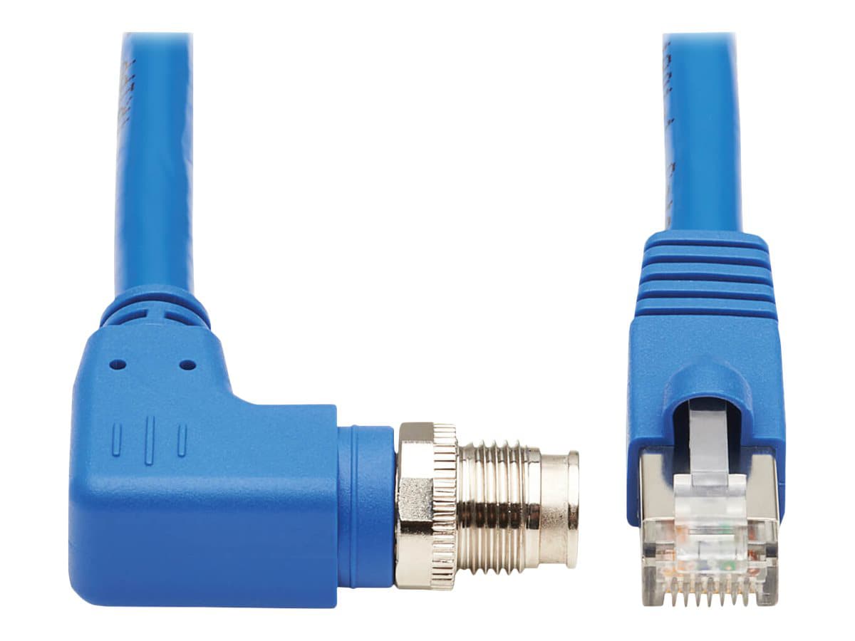 Tripp Lite Ethernet Cable Shielded M12 XCode Cat6a M12 Right-Angle RJ45 1M