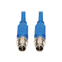 Tripp Lite Ethernet Cable M12 X-Code Cat6 1G UTP CMR-LP PoE M/M Blue 3M