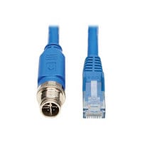 Tripp Lite Ethernet Cable M12 XCode Cat6 1G UTP CMR-LP PoE M12 RJ45 M/M 1M