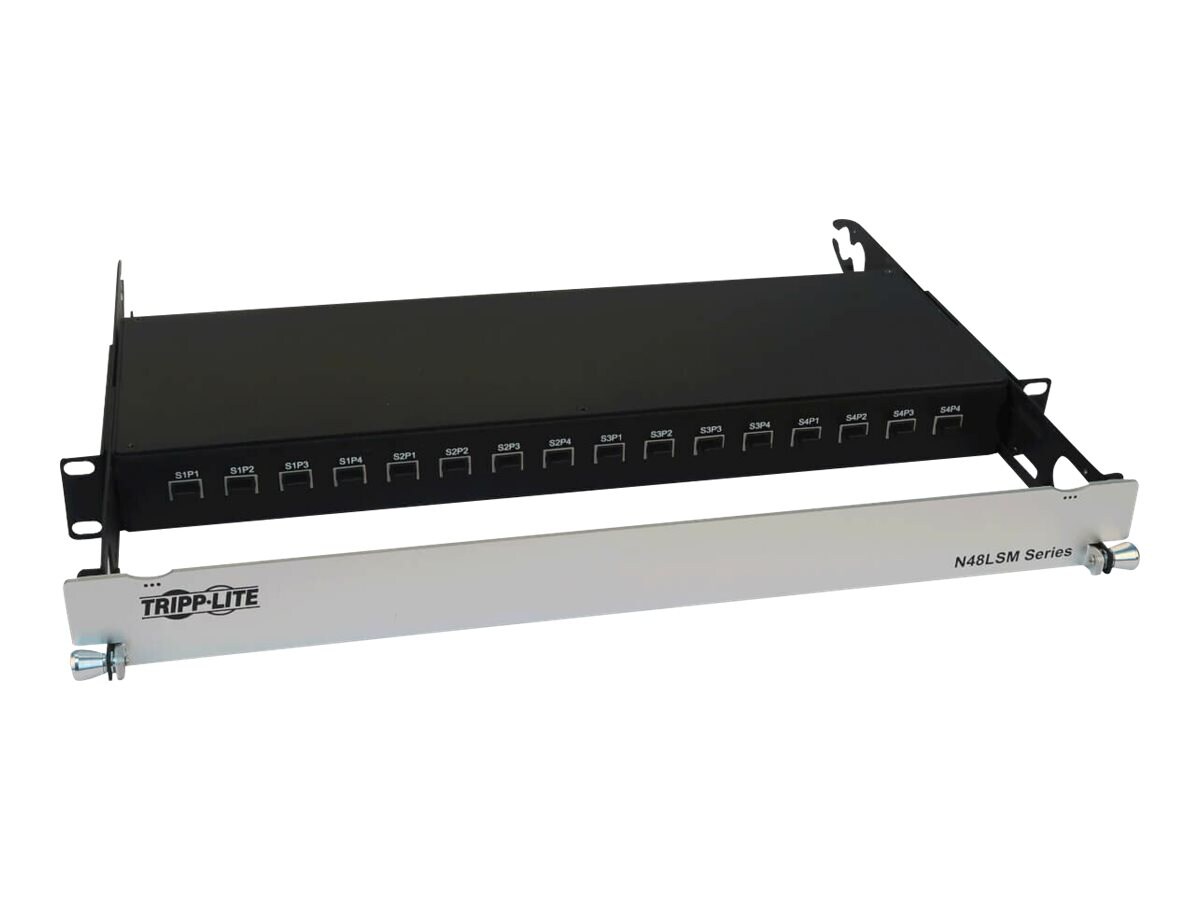 Tripp Lite Spine-Leaf MPO Panel with Key-Up to Key-Up MTP/MPO Adapter - 12F MTP/MPO-PC M/M, 8F OM4 Multimode, 16 x 16