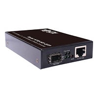 Tripp Lite Hardened Gigabit Copper to Fiber Media Converter - 10/100/1000 Mbps, RJ45/SFP, -10° to 60°C - fiber media