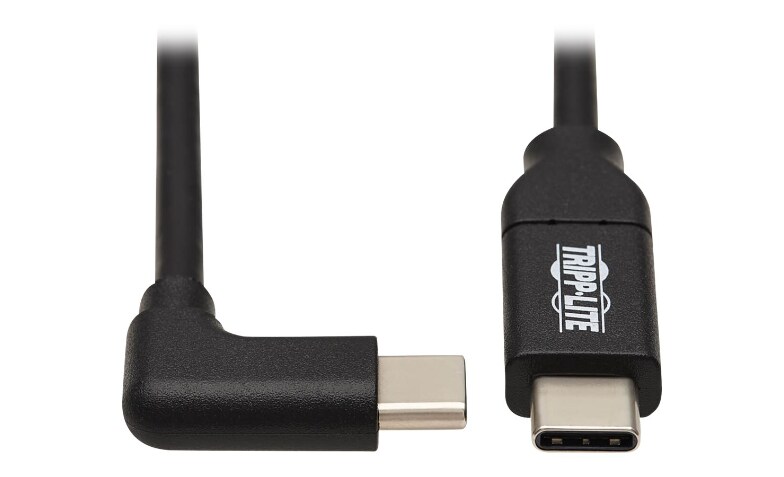 Tripp Lite USBC Cable (M/M) - USB 2.0, Thunderbolt 3, 100W PD Charging,  Right-Angle Plug, Black, 2 m (6.6 ft.) - USB-C - U040-02M-C-5ARA - USB  Cables 