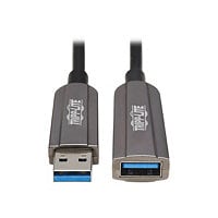 Tripp Lite USB-A Fiber Active Optical Cable Extension Repeater CL3 M/F 50M