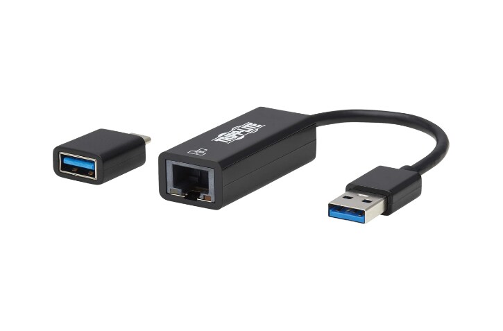 Tripp Lite USB-C, USB-A to RJ45 Gigabit Ethernet Network Adapter