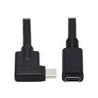 Tripp Lite USB C Extension Cable 3,2 Gen 2 60W Charging Right-Angle MF 20in
