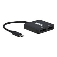 Tripp Lite USB-C Adapter, Dual Display - 4K 60 Hz DisplayPort, 8K, HDR, 4:4:4, HDCP 2,2, DP 1,4 Alt Mode, Black - video